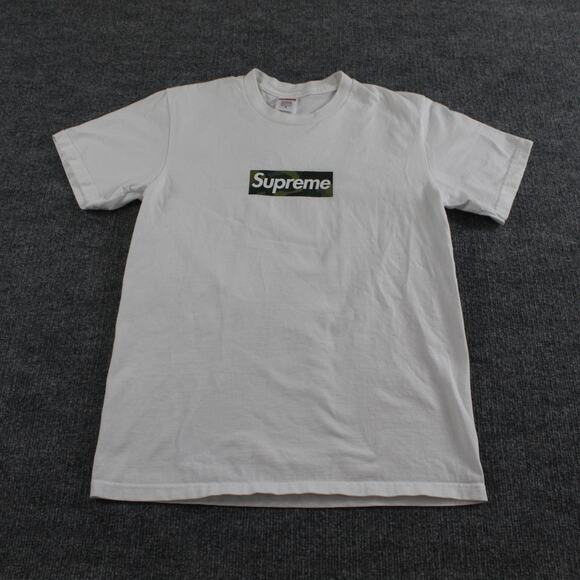 Supreme Shirt Mens Small Box Logo Tee T Shirt White Camo Streetwear Graphic - Picture 1 of 8